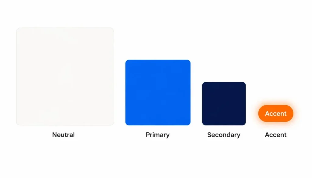 Structural breakdown of a UI color scheme
