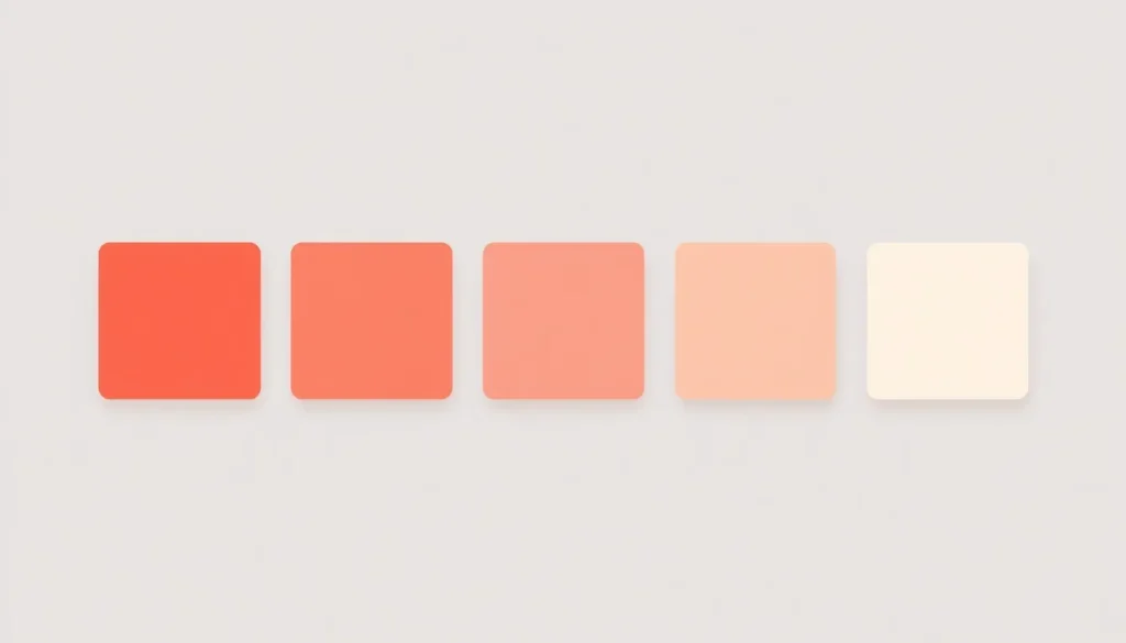 Gradient strip showing a saturated color transitioning into its pastel tint by adding white