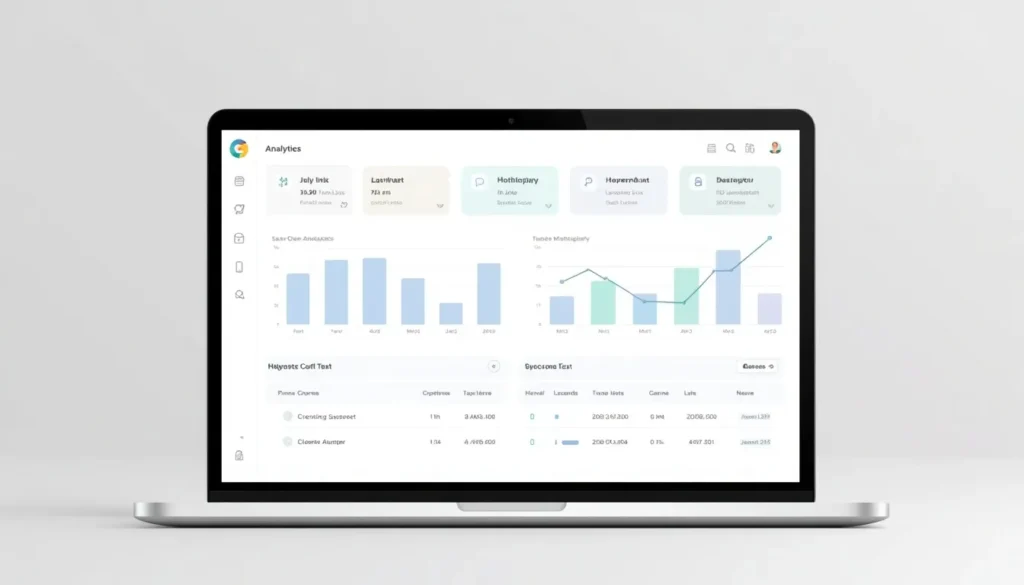 Pastel color palette applied to a minimalist SaaS dashboard interface mockup