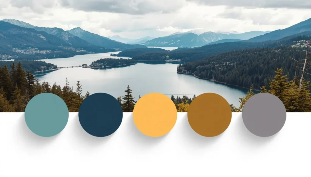 Five-color palette extracted from a single photo using an image color
