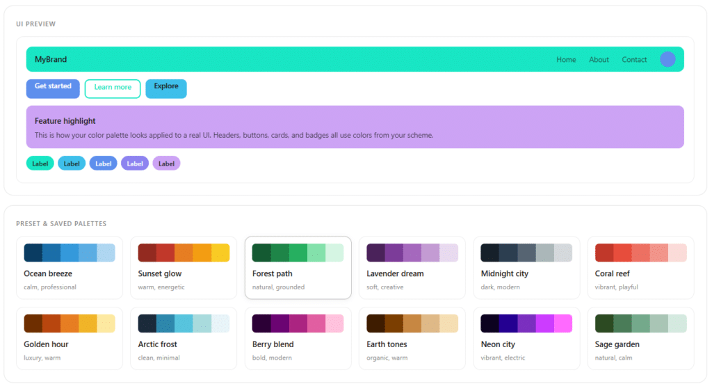 Color Scheme Generator — Create Beautiful Color Combinations Free