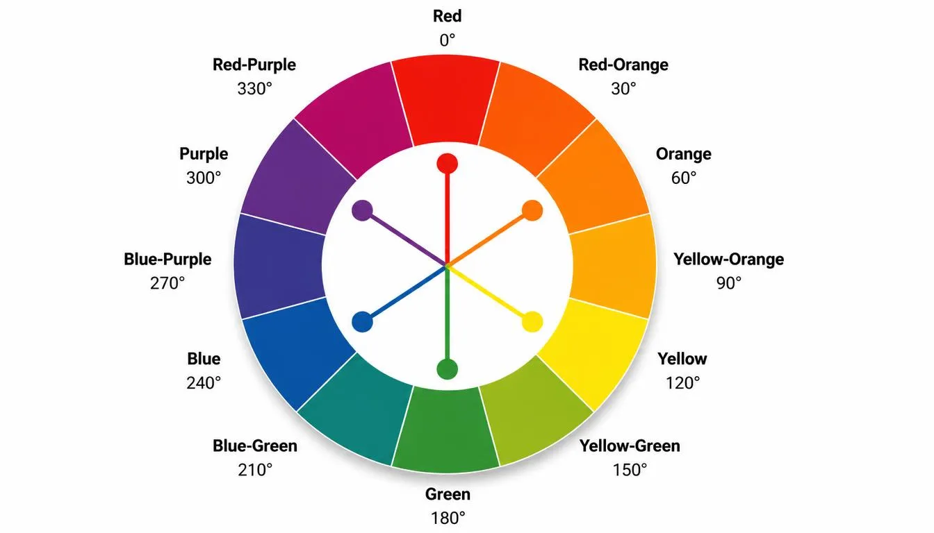 Complementary Colors: The Complete Guide (+Tool) 2 Complementary colors color wheel showing red-green, blue-orange, and yellow-purple pairs